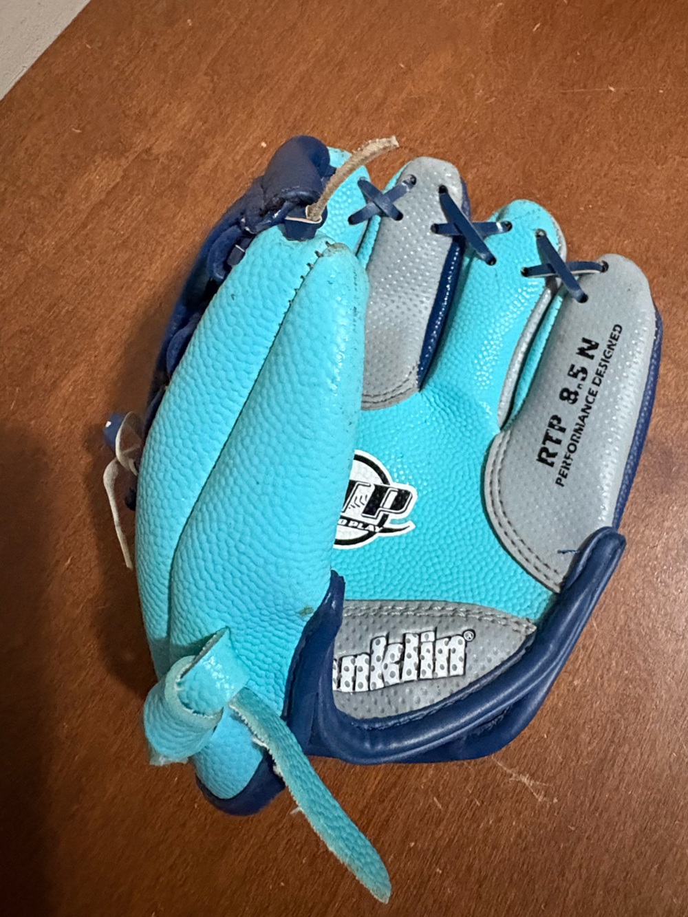 Youth Turquoise & Navy Baseball Glove by RTP Performance